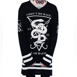 Killstar Unisex Goth Occult “Magic” Punk Jersey Top ♠️